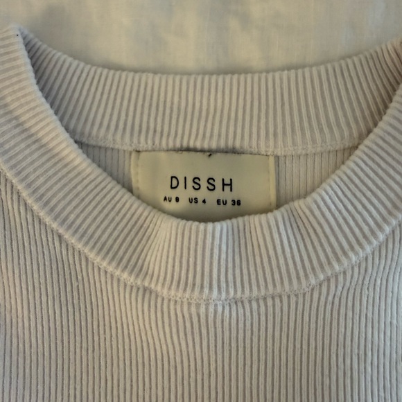 DISSH White Ribbed Tank Top - Picture 2 of 3